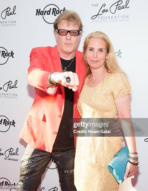 Jay Jay French attends Les Paul's 100th anniversary celebration at Hard Rock Cafe - Times Square on June 9, 2015 in New York City.