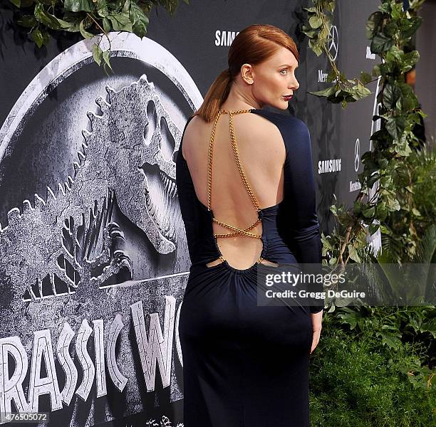 Actress Bryce Dallas Howard arrives at the World Premiere of "Jurassic World" at Dolby Theatre on June 9, 2015 in Hollywood, California.