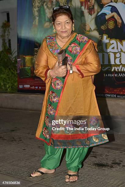 Saroj Khan at the success bash of Tannu weds Mannu returns movie in Mumbai.