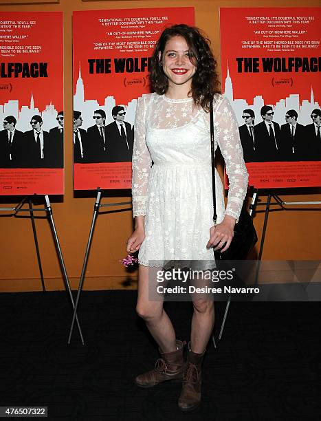 Actress Olivia Luccardi attends "The Wolfpack" New York Premiere at Sunshine Landmark on June 9, 2015 in New York City.