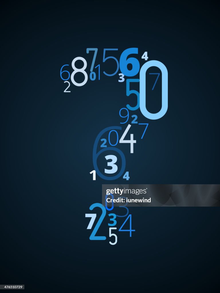 Question Number Indication Question Mark Vector Font From Numbers High-Res Vector Graphic - Getty ...