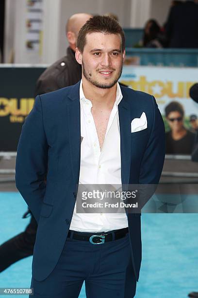 Charlie Sims attends the 'Entourage' European Premiere at Vue West End on June 9, 2015 in London, England.