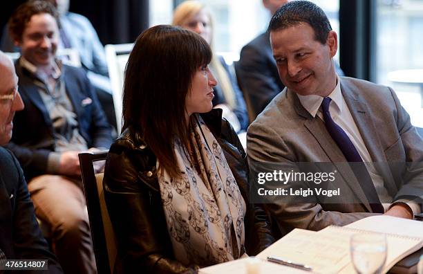 Lisa Kline and Andy Stenzler judge the 2014 EDENS Retail Challenge at Gansevoort Park Hotel on March 3, 2014 in New York City.