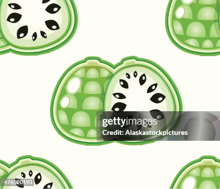 Seamless pattern with cherimoyas. Seamless pattern with cherimoyas.