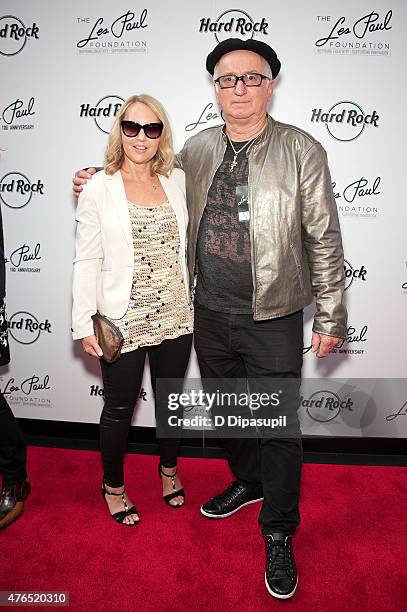 Maryanne Bilham Knight and Robert M. Knight attend Les Paul's 100th Anniversary Celebration at the Hard Rock Cafe - Times Square on June 9, 2015 in...