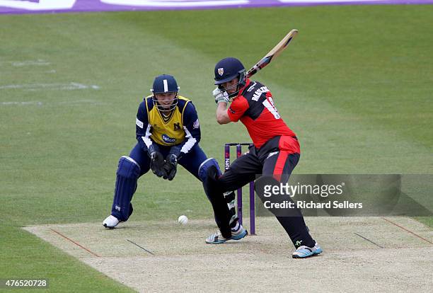 Durham Jets Calum MacLeod in action during the NatWest T20 Blast between Durham Jets and Birmingham Bears at Emirates Durham ICG, on June 06, 2015 in...