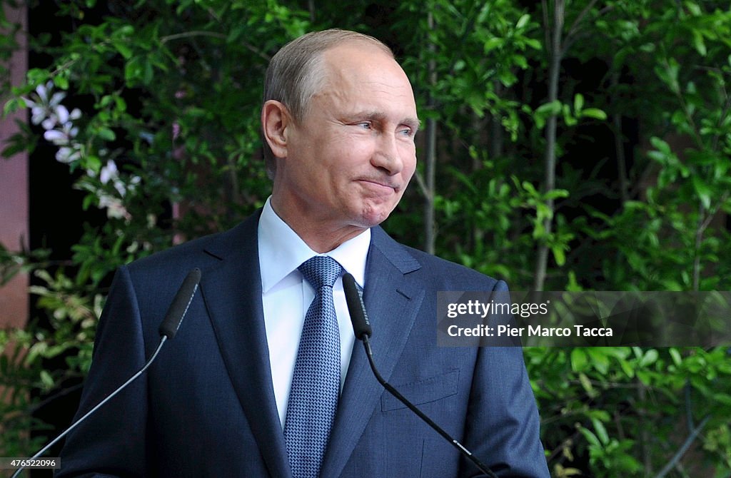 Vladimir Putin Visits Expo 2015 In Milan