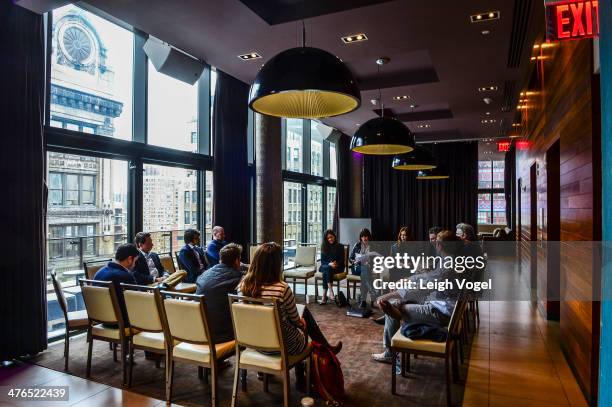 Lisa Kline and Ann Mashburn lead a panel discussion during EDENs smART: The Art of Retail at Gansevoort Park Hotel on March 3, 2014 in New York City.