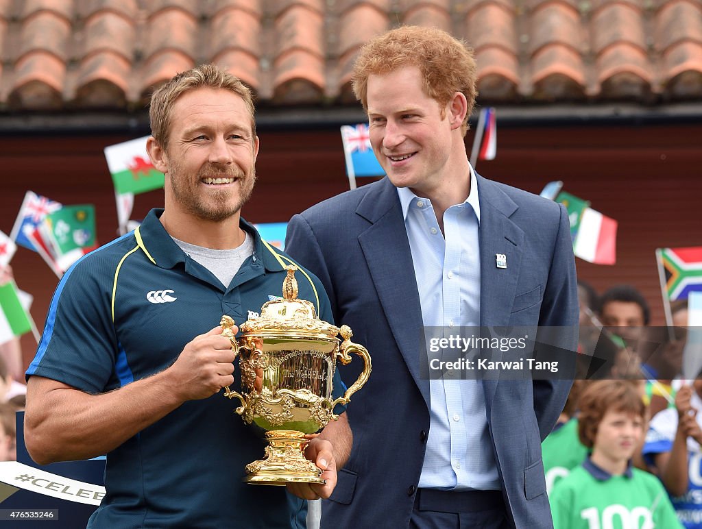 Prince Harry Launches The Rugby World Cup Trophy Tour