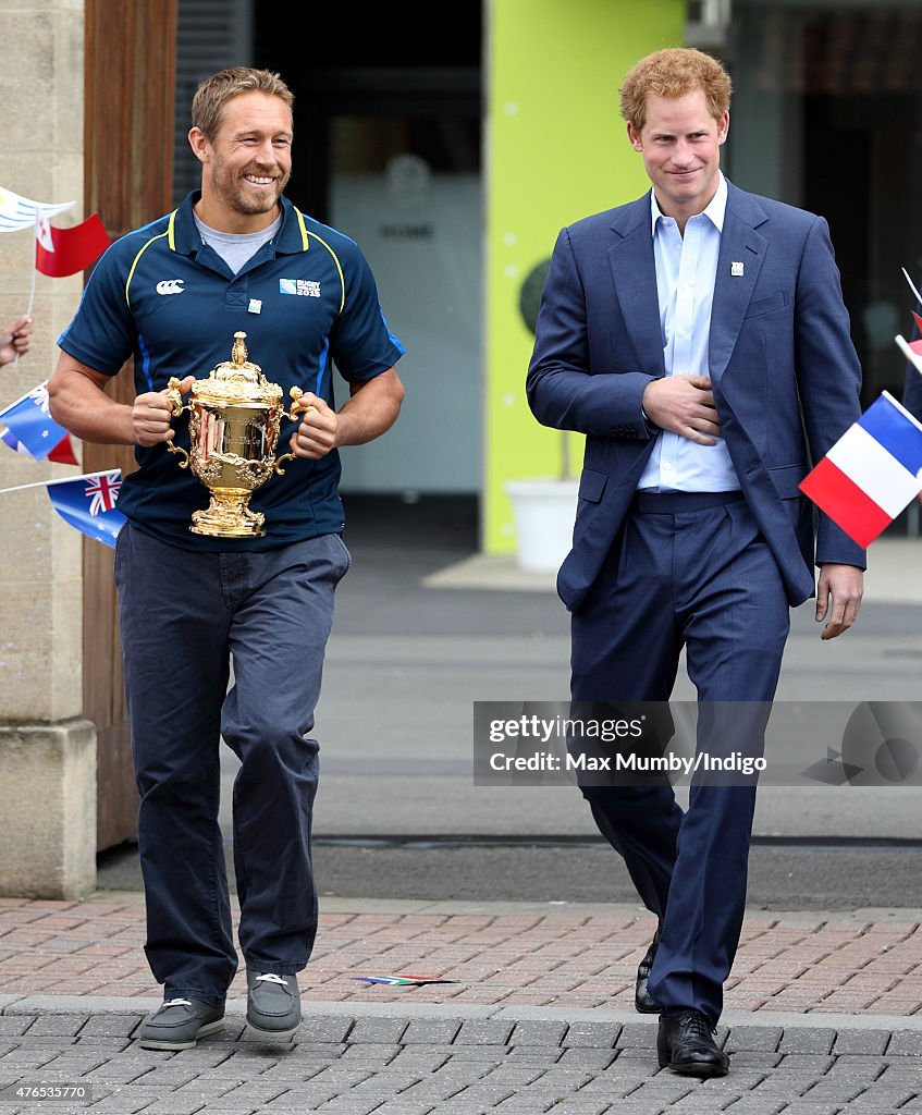 Prince Harry Launches The Rugby World Cup Trophy Tour