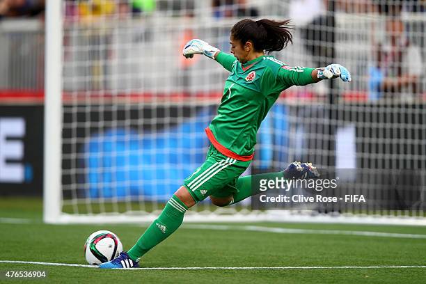 Stefany Castano of Colombia in action during the FIFA Women's World Cup 2015 Group F match between Colombia and Mexico at the Moncton Stadium on June...
