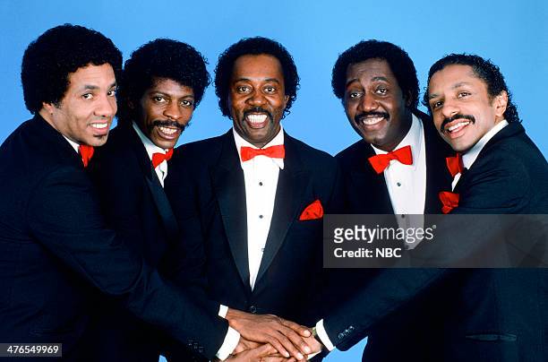 Pictured: Richard Street, Ali-Ollie Woodson, Melvin Franklin, Otis Williams, Ron Tyson of The Temptations --
