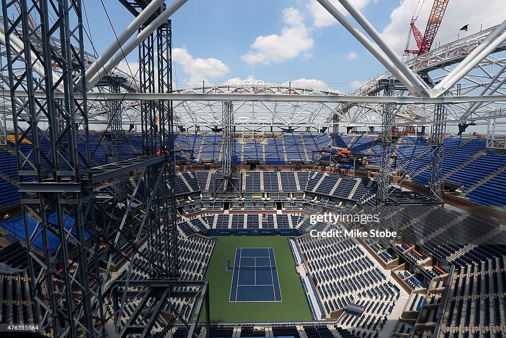 Arthur Ashe Stadium Roof Construction Nears First Phase Completion