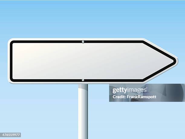 stockillustraties, clipart, cartoons en iconen met blank white direction right arrow road sign - blank road signs