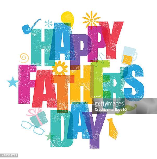 father's day card - fathers day text stock-grafiken, -clipart, -cartoons und -symbole