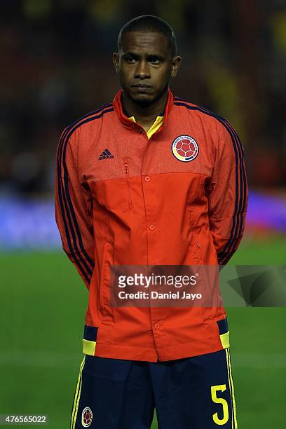Edwin Valencia, of Colombia, before a friendly match between Colombia and Costa Rica at Diego Armando Maradona Stadium on June 06, 2015 in Buenos...