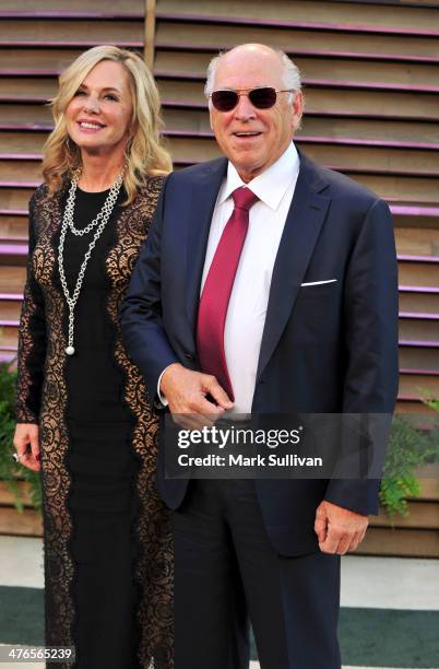 Jane Slagsvol and musician Jimmy Buffett attend the 2014 Vanity Fair Oscar Party hosted by Graydon Carter on March 2, 2014 in West Hollywood,...