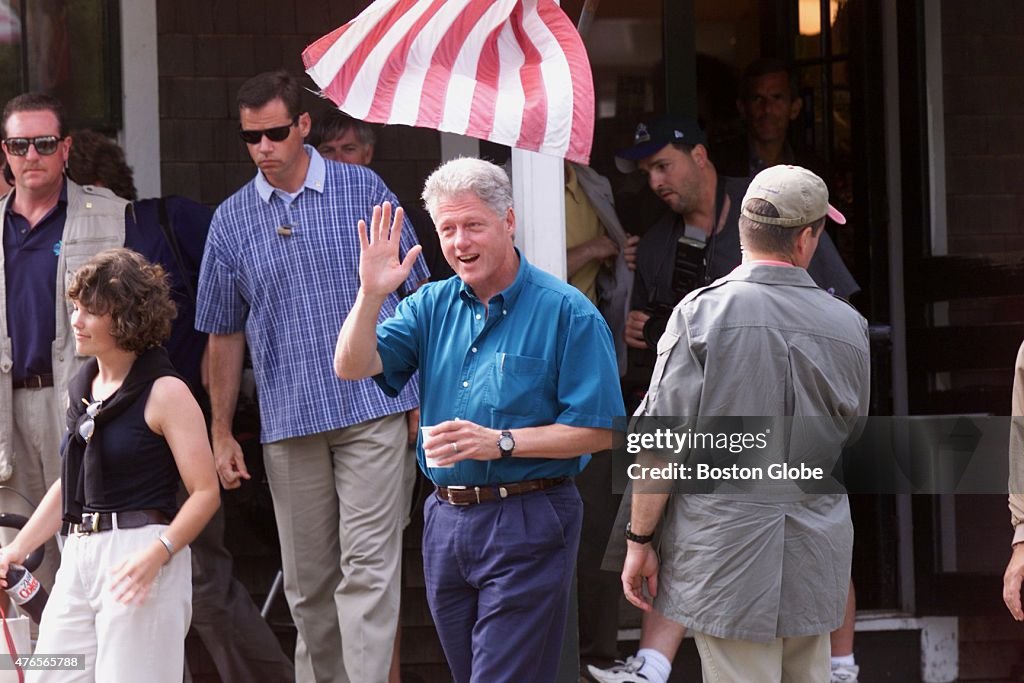 President Bill Clinton Vacations On Martha's Vineyard