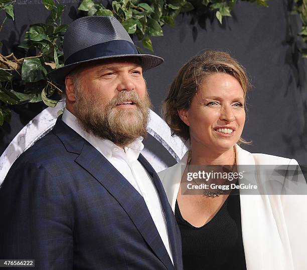 Actor Vincent D'Onofrio and wife Carin van der Donk arrive at the World Premiere of "Jurassic World" at Dolby Theatre on June 9, 2015 in Hollywood,...