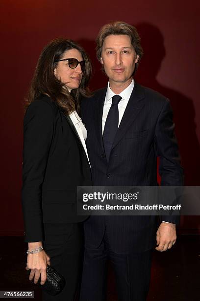 Jean-Charles Decaux and his wife attend the Martine Aublet Foundation Award Night at the Musee Du Quai Branly on March 3, 2014 in Paris, France.