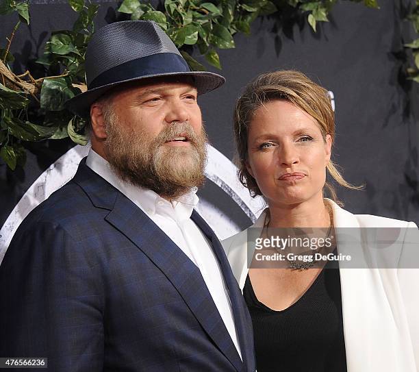 Actor Vincent D'Onofrio and wife Carin van der Donk arrive at the World Premiere of "Jurassic World" at Dolby Theatre on June 9, 2015 in Hollywood,...