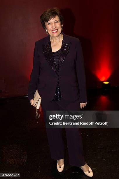 Roselyne Bachelot attends Martine Aublet Foundation gala dinner at the Musee Du Quai Branly on March 3, 2014 in Paris, France.