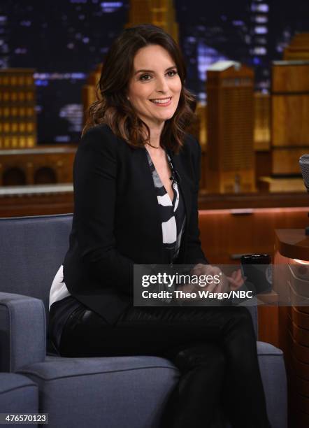 Tina Fey visits "The Tonight Show with Jimmy Fallon" at Rockefeller Center on March 3, 2014 in New York City.