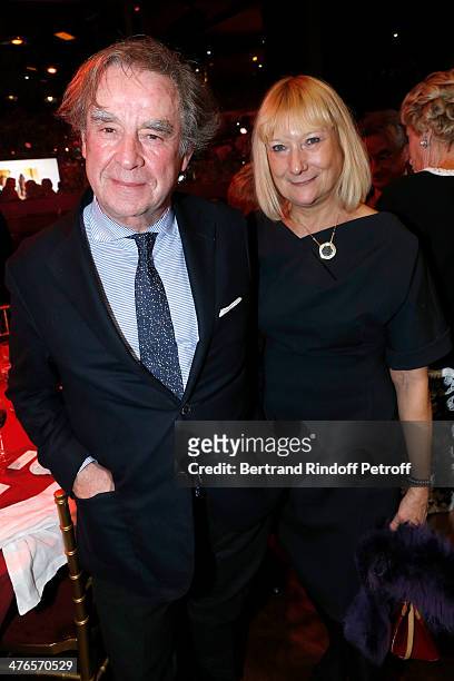Architect Jean-Michel Wilmotte and his wife Nicole attend the Martine Aublet Foundation Award Night at the Musee Du Quai Branly on March 3, 2014 in...