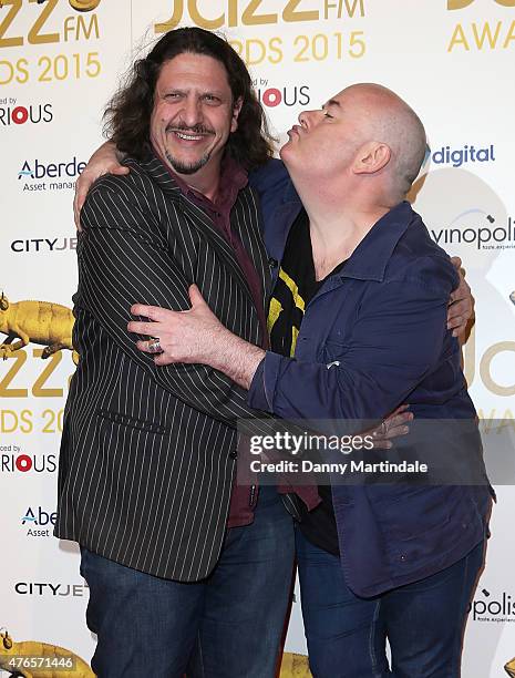 Jay Rayner and Ian Shaw attends the Jazz FM Awards at Vinopolis on June 10, 2015 in London, England.