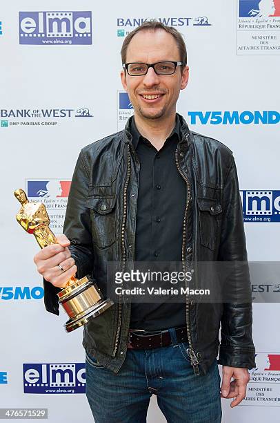 Filmmaker Laurent Witz attends The Consul General Of France, Mr. Axel Cruau, Honors The French Nominees For The 86th Annual Academy Awards party on...