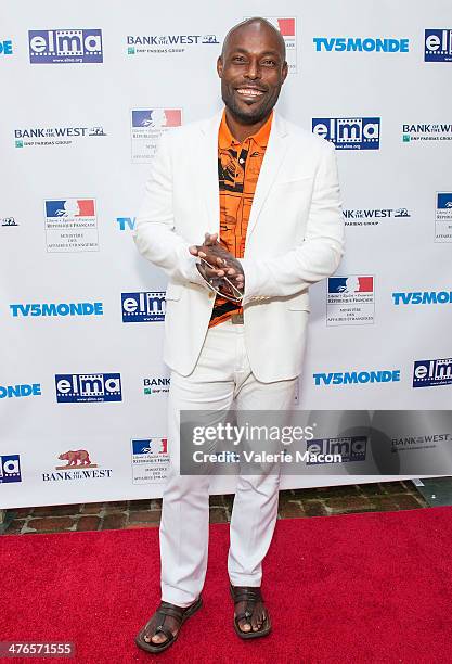 Actor Jimmy Jean-Louis attends The Consul General Of France, Mr. Axel Cruau, Honors The French Nominees For The 86th Annual Academy Awards party on...