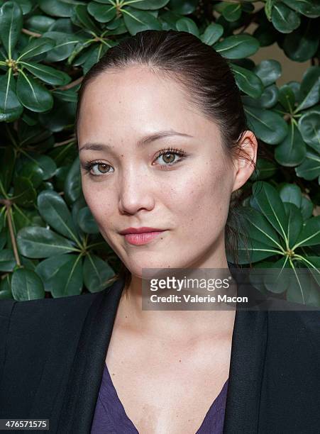Actress Pomme attends The Consul General Of France, Mr. Axel Cruau, Honors The French Nominees For The 86th Annual Academy Awards party on March 3,...