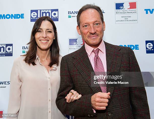 Cecilia Peck and Anthony Peck attend The Consul General Of France, Mr. Axel Cruau, Honors The French Nominees For The 86th Annual Academy Awards...