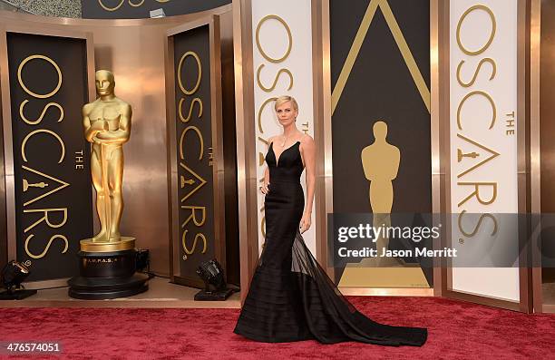 Actress Charlize Theron attends the Oscars held at Hollywood & Highland Center on March 2, 2014 in Hollywood, California.