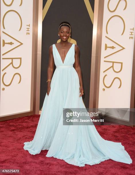 Actress Lupita Nyong'o attends the Oscars held at Hollywood & Highland Center on March 2, 2014 in Hollywood, California.