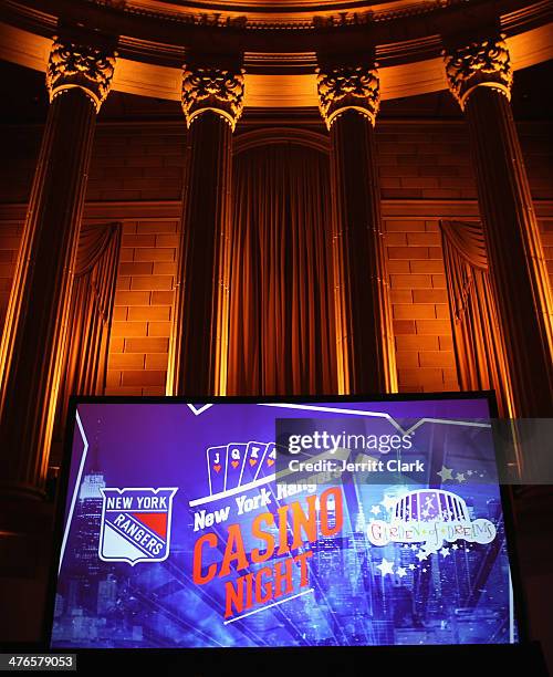 General view at the 2014 New York Rangers Casino Night To Benefit The Garden Of Dreams Foundation at Gotham Hall on March 3, 2014 in New York City.