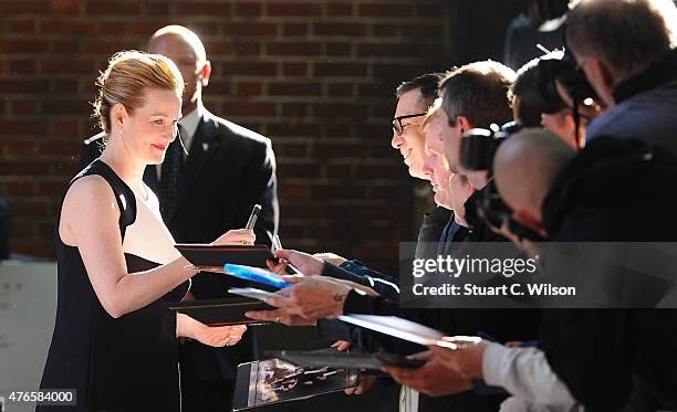 Laura Linney attends the UK Premiere of "Mr Holmes" at ODEON Kensington on June 10, 2015 in London, England.