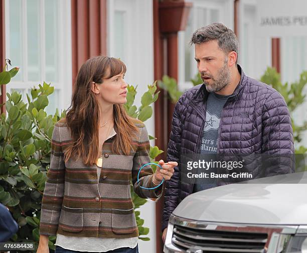 Jennifer Garner and Ben Affleck are seen in Brentwood on June 10, 2015 in Los Angeles, California.