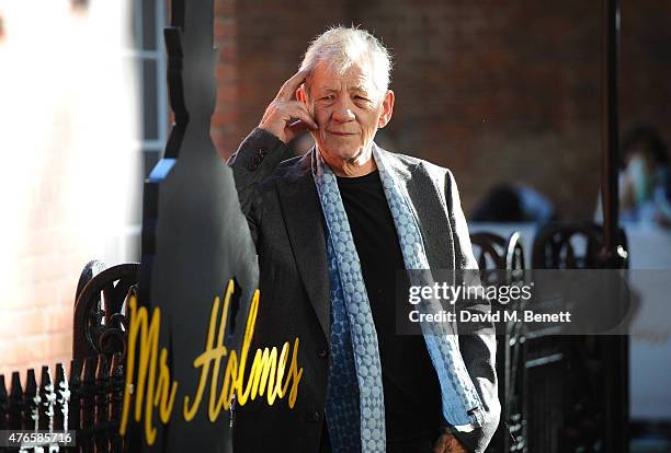 Ian McKellen attends the UK Premiere of "Mr Holmes" at ODEON Kensington on June 10, 2015 in London, England.