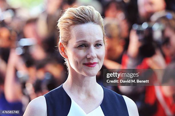 Laura Linney attends the UK Premiere of "Mr Holmes" at ODEON Kensington on June 10, 2015 in London, England.