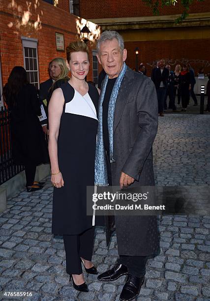 Ian McKellen and Laura Linney attend the UK Premiere of "Mr Holmes" at ODEON Kensington on June 10, 2015 in London, England.