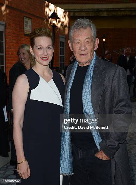 Ian McKellen and Laura Linney attend the UK Premiere of "Mr Holmes" at ODEON Kensington on June 10, 2015 in London, England.