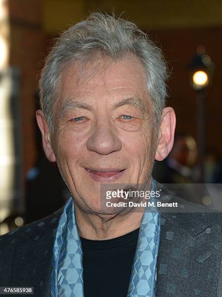 Ian McKellen attends the UK Premiere of "Mr Holmes" at ODEON Kensington on June 10, 2015 in London, England.