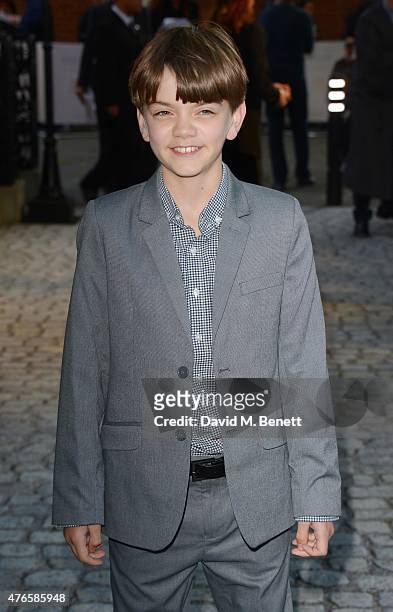 Milo Parker attends the UK Premiere of "Mr Holmes" at ODEON Kensington on June 10, 2015 in London, England.