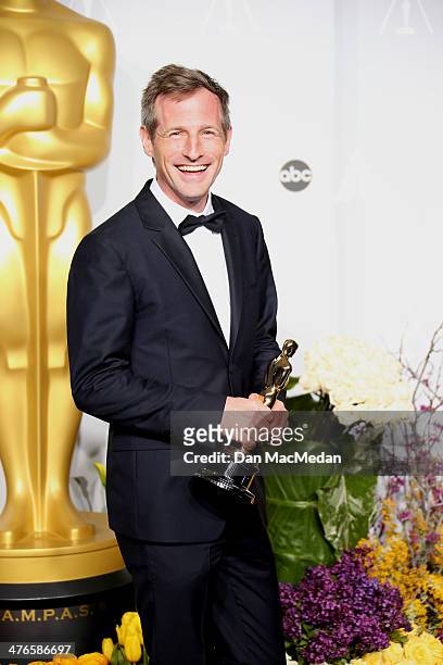 Director Spike Jonze poses in the press room at the 86th Annual Academy Awards at Hollywood & Highland Center on March 2, 2014 in Los Angeles,...