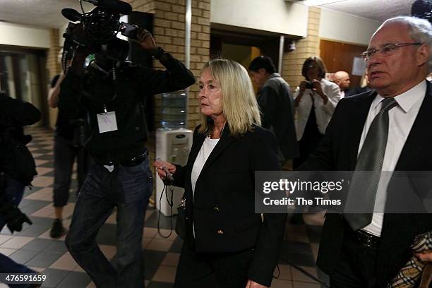June Steenkamp outside the Pretoria High Court on March 3 in Pretoria, South Africa. Oscar Pistorius, stands accused of the murder of his girlfriend,...