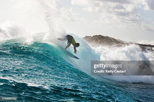 Jadson Andre of Brazil advances into Round 3 of the Quiksilver Pro Gold Coast at Snapper Rocks on March 4, 2014 in Gold Coast, Australia.