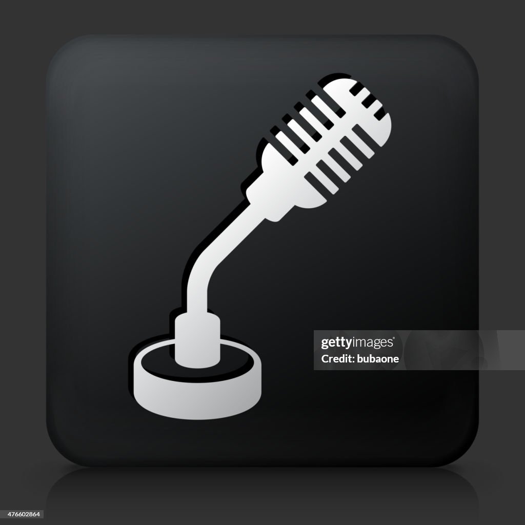 Small Mic Button Shape Black Square Button With Microphone High-Res Vector Graphic - Getty Images