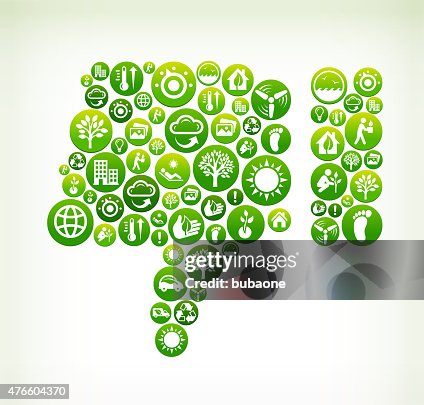 Thumbs Down Environmental Conservation Green Vector Button Pattern. Thumbs Down Environmental Conservation Green Vector Button Pattern.