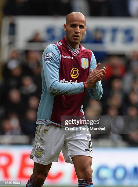 Karim El Ahmadi of Aston Villa during the Barclays Premier League match between Newcastle United and Aston Villa at St James' Park on February 23,...